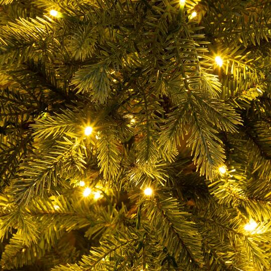 Nearly Natural 4ft. Pre-Lit Artificial Christmas Tree in Gray Ceramic Planter